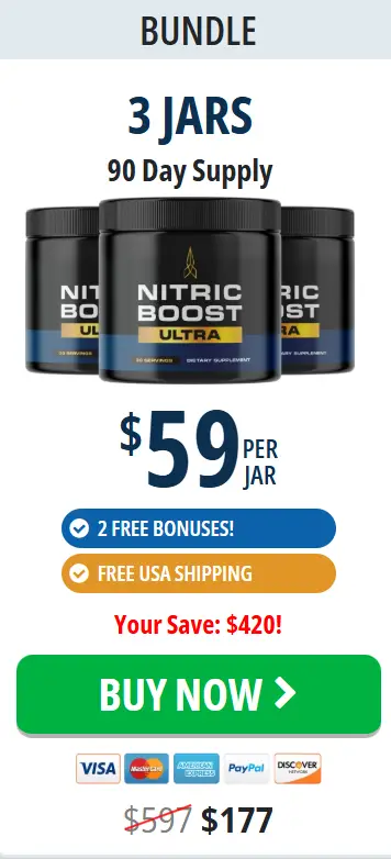 Nitric Boost Ultra 3 Jars 90-Day Supply